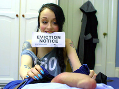 Teen Alessa Savage sucks her landlords cock to pay the rent
